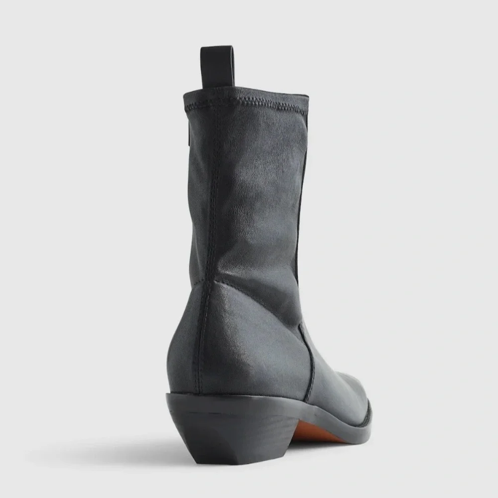 NIB!! MADEWELL Women’s The Idris Ankle Boot True Black Leather Size 9.5 with box